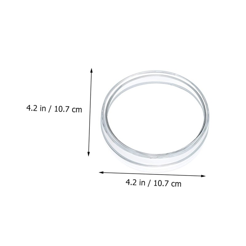 KICHOUSE Glass Design Petri Dishes Flat Bottom 100mm High Borosilicate