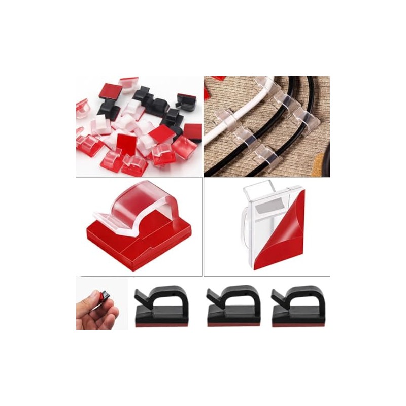 Organizador de Cables de , 100 Piezas, Clips para Cables,