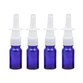 SYBL 3Pcs 10Ml/0.3oz Empty Glass Nasal Spray Bottle Fine Sprayers Storage Holder Container