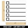Bulleted Check List Checklist Squares and Lines Self-Inking Rubber Stamp