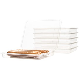 QILZO® 6 Behälter für Scheiben Wursthalter Wurst Käsekonservierung Stapelbarer hermetischer Behälter Kühlschrank-Organizer Wurst Aufbewahrung von Lebensmitteln