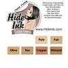 Hide Ink Temporary Tattoo Cover Up 4" x 6" -