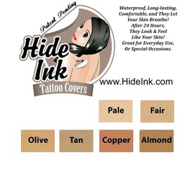 Hide Ink Temporary Tattoo Cover Up 4" x 6" - MEDIUM COMBO (6-Pack)