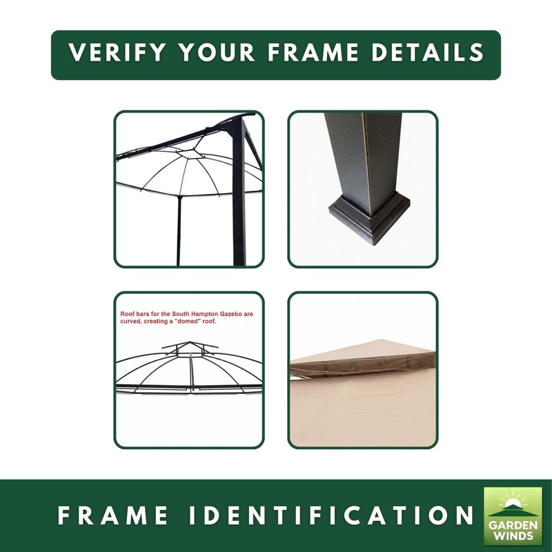 Garden Winds Durable 350 Replacement Canopy Top Compatible with South
