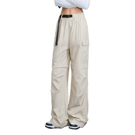 JOMLUN Womens Hiking Pants Convertible Zip Off Shorts Outdoor Quick Dry Lightweight Fishing Travel Safari Cargo Pants Beige