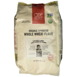 One Degree Organic Sprouted Whole Wheat Flour, 80 Ounce -- 4 per case.4