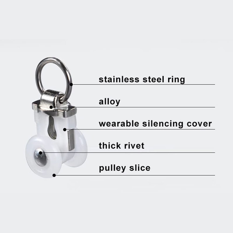 ZSHINE Aluminium Alloy Heavy-duty Curtain Rail Pulleys Runners(50pcs)
