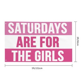 Pink Flag 3 X 5 Ft Teen Girl College Dorm Room Decor Yard Sign Funny Garden Banner Tapestry Party Outdoor Indoor Decoration Saturday-s Are for The Girls