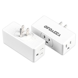 Multi Plug Outlet Extender, 3 Outlets Multi Plug Wall Adapter, Outlet Splitter, Multi Plugs Wall Outlet, for Cruise Ship Home Office Dorm Essentials, 2 Pack,White