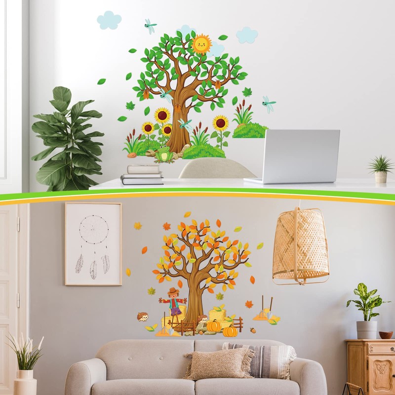 Teling 239 Pcs Season Tree Classroom Bulletin Board Decor Spring