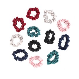 12Pcs Assorted Satin Scrunchies Hair Bands Durable Ponytail Holders for Women Hair Accessories for All Hair Types for Ponytails Braids and Updos