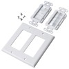 Fosmon Double Dual 2-Gang Brush Organize Bulk Wire Cable Wall