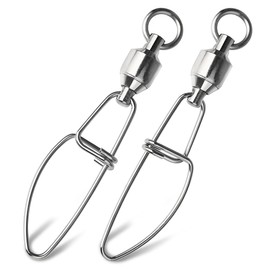 9KM DWLIFE Cross Lock 20pcs Ball Bearing Swivels Strong Snap High Strength Jigging Saltwater Freshwater Bass Blue Fishing 1#