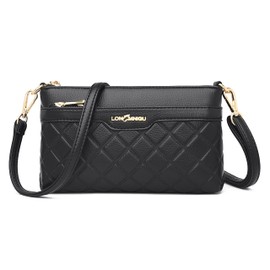 FSDWG Women's Clutch Bag, Shoulder Bag, Party Bag, Cute, Elegant, Formal, After-party, Recital, Concert, Wedding, Entrance, Graduation, Party, Formal, Large Capacity, 6153Black, L