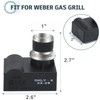 GasSaf 6 Outlet AA Battery Silver Cap Push Button Chrome