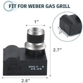 GasSaf 6 Outlet AA Battery Silver Cap Push Button Chrome Coated Spark Generator tact Electric Igniter Grill Ignitor for Brinkmann, Charbroil, Grill Chef, Kenmore, Master Chef and Others