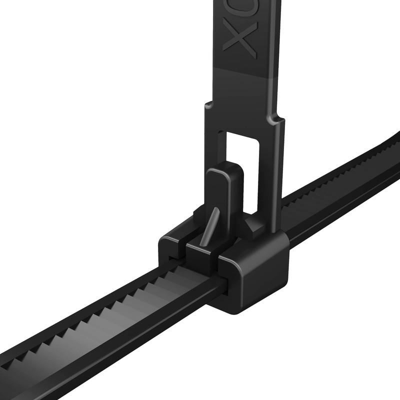 intervisio Cable Ties, Resealable, 540 mm x 7.6 mm, Black,