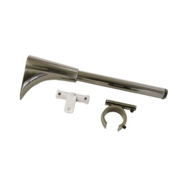 GARDINIA Chicago Series Universal Wall Bracket with Ring and Cross Adaptor for Curtain Rods Diameter 20 mm Metal Titanium