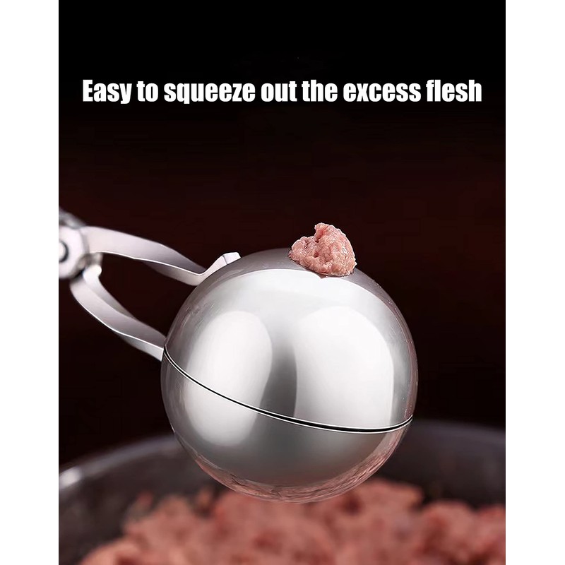 Meatball Spoon 2 Pcs Stainless Steel Meat Ballers, Kitchen Meat