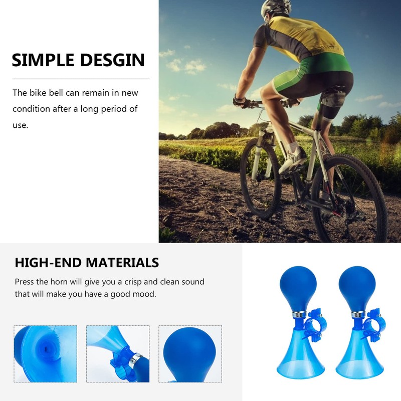 GRIRIW 2Pcs Bike Air Horn Squeeze Horn for Bicycle Handlebar