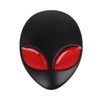 sourcing map Black 3D Alien Head Shaped Metal Body Decor