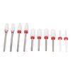 10pcs Nail Art Drill Bits Set Remove Nail Glue Stainless