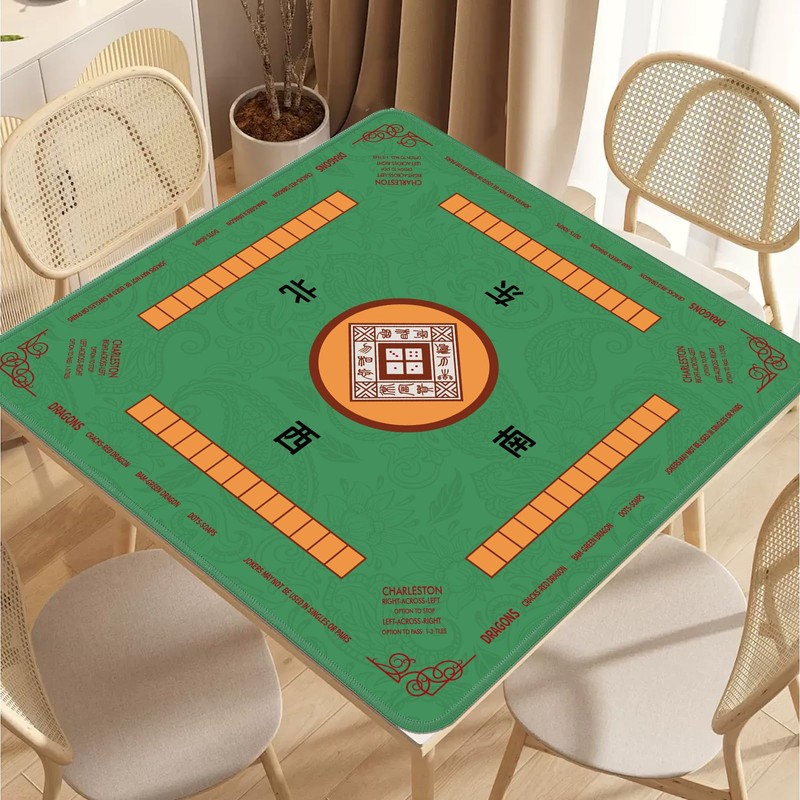 2F22E Mahjong Mat, Noise Reduction Non-Slip Mahjong Mat for Table,