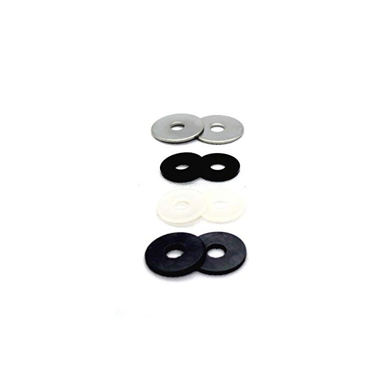 M6 Penny Washers Rubber/Nylon White or Black / A2 Stainless