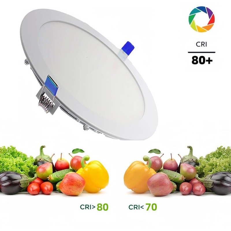 LEDUNI ® Round LED Recessed Panel Light, 20W, Circular, 2000LM,