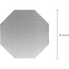 2Pcs Octagonal Stainless Steel Cup Mats, 9.5cmx9.5cm Silver Stainless Steel