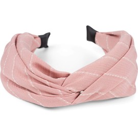 styleBREAKER 04027029 Women's Headband with Elegant Pinstripe Pattern and Twist Knot Retro Look Hair Band Hair Accessories Rose