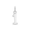 925 Sterling Silver Small Polished Number One Charm For Little