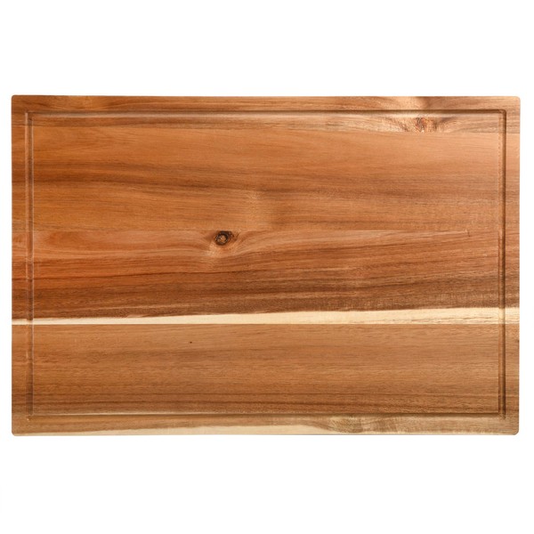 Kenmore Kenosha Heavy Duty Acacia Wood Extra Large Cutting Board W/Juice Grove, 24x16-inch