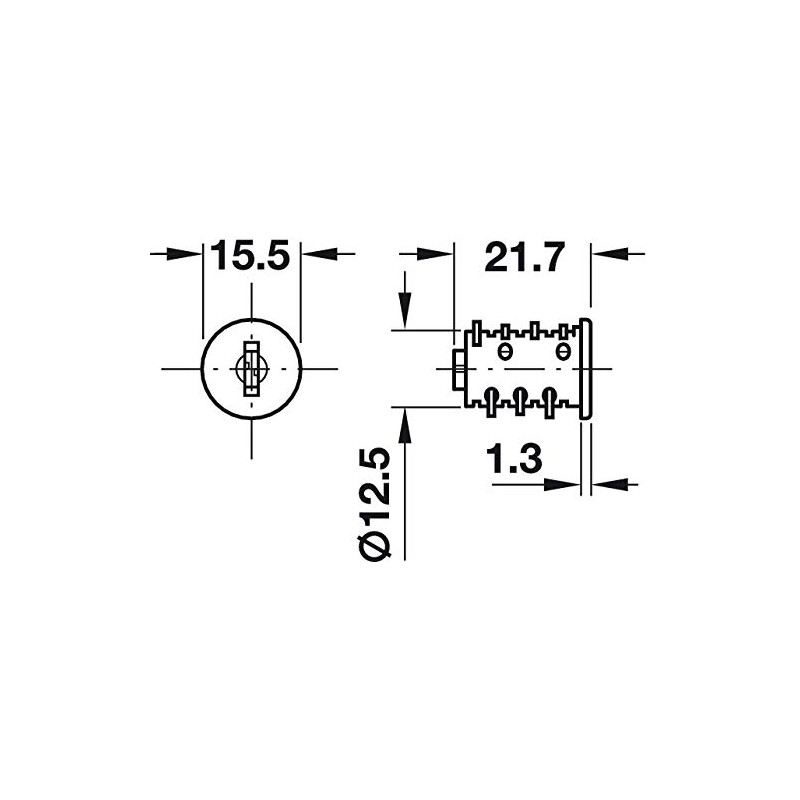 Gedotec Lock Cylinder for Furniture Lock Change Cylinder for Box