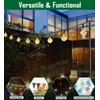 Tigerden 10Ft String Light Poles for Outside, Adjustable Metal Poles