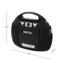 HANNLOMAX HX-327CD Portable CD Player with AM/FM Radio, Aux-in, AC/DC Dual Power Source. (Black)