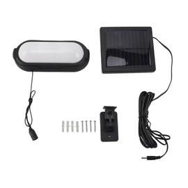 Joyzan Solar Wall Pendant Light, Mounted Outdoor Powered LED Shed Light Waterproof Hanging Lamp Pull Cord Switch Emergency Lighting Garage Patio Porch Yard Deck Garden Driveway Fence Chicken Coop Barn