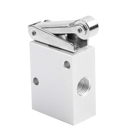 Pneumatic Switch, Replacement Mechanical Valve, 2 Position PT 1/4 Thread 3 Way for Pressure System for Small Cylinder