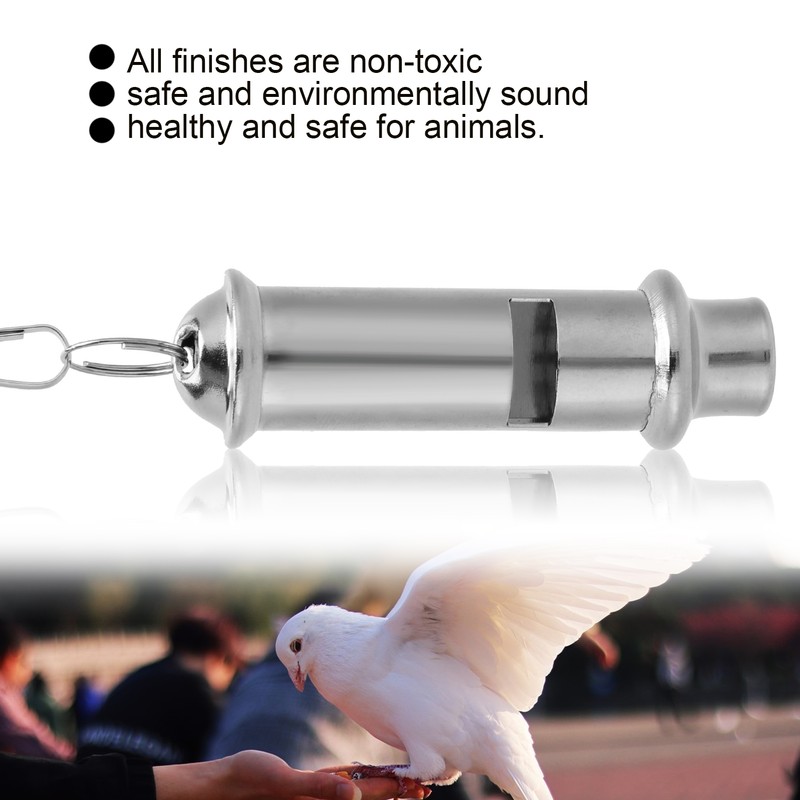 Stainless Steel Ultrasonic Pigeon Whistle with Lanyard for Dog Bird