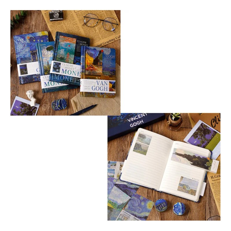 Bloc Libreta Regalo Notas Van Gogh Caja Regalo Con Bolígrafo