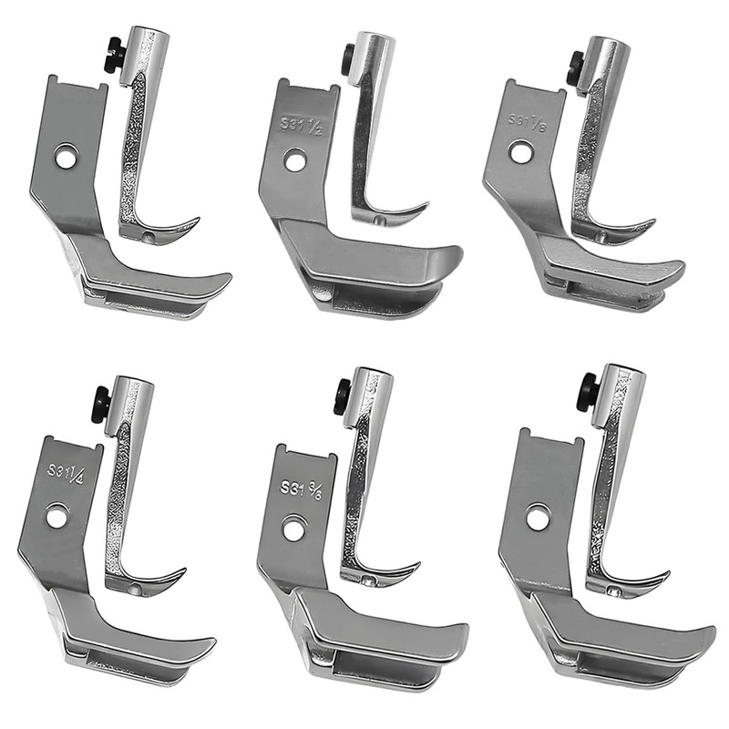 Fbshicung 6SET Piping Walking Presser feet Compatible with CONSEW 206RB