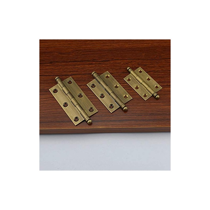 2Pack Decorative Antique Brass Kitchen Cabinet Hinges Bronze Furniture Cupboard