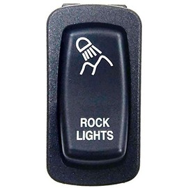 2018-2024 Polaris Ranger XP 1000/1000 Dash Mounted Rock Lights Switch - Blue LED - Bottom Lights up When Key on - Top Lights up When Light is on