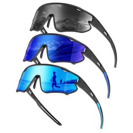 KALIYADI Polarized-Sunglasses Men Polarized Cycling-Sunglasses: Sports Sun Glasses for Running Cycling UV400 Protection