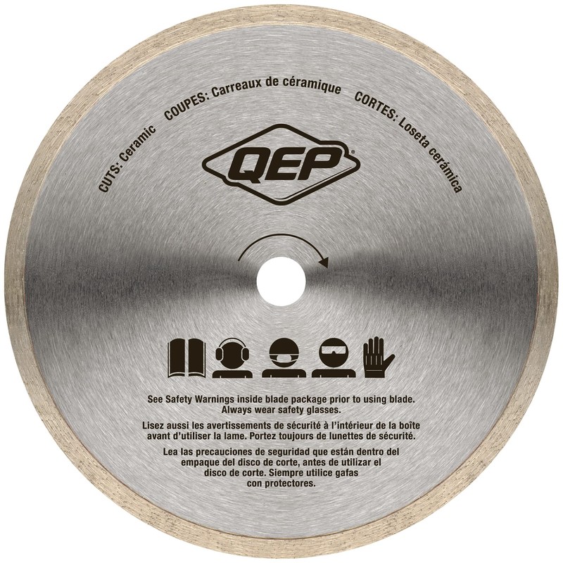 QEP 7" Continuous Rim Premium Diamond Blade for Wet or