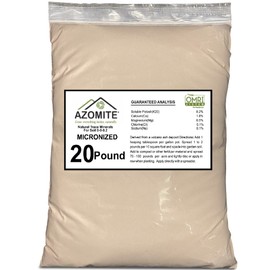 Azomite Organic Micronized Trace 0-0.2 Fertilizer Bulk Bag of 67 Essential Minerals OMRI Certified, 20Lbs White