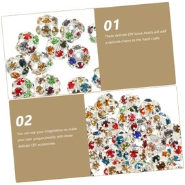 LALAFINA 90pcs Rhinestone Beads for Jewelry Making Decorative Loose Beads Spacer Beads Diamond Beads for DIY Necklaces Earrings Bracelets and Accessories Easy to Use