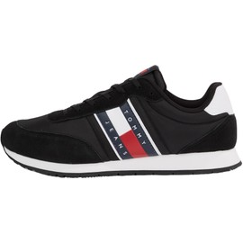 Tommy Jeans Men's Runner Trainers, Black, 43, black