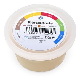 ATC Handels GmbH Fitnessknete in 6 Verschiedene Widerstandsgrade - für Handtraining, Anti-Stress, Handmuskulatur, Feinmotorik - formbar, vielseitig und stärkend (170g - beige, extra weich)