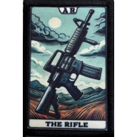 The Rifle Tarot Card Morale Patch Tactical Military Army Patch